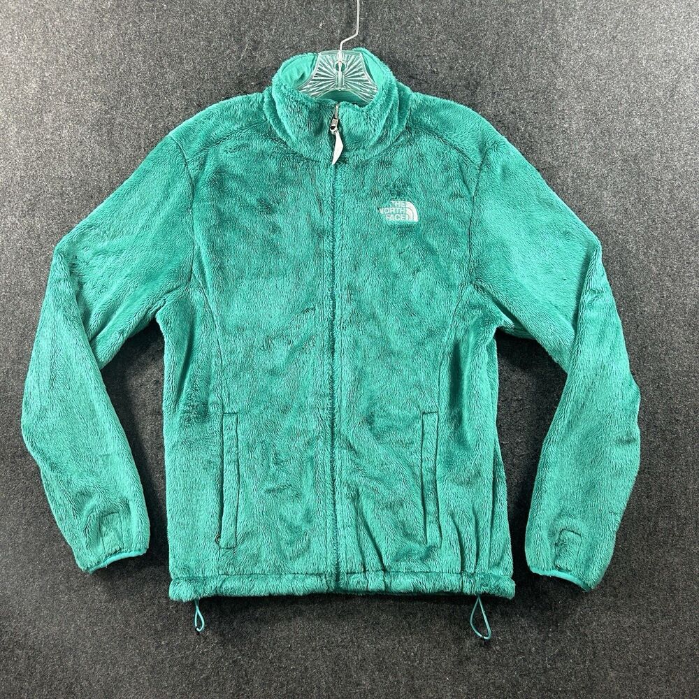 The North Face Osito Monkey Fleece Jacket Women's Medium Green Full Zip Fuzzy